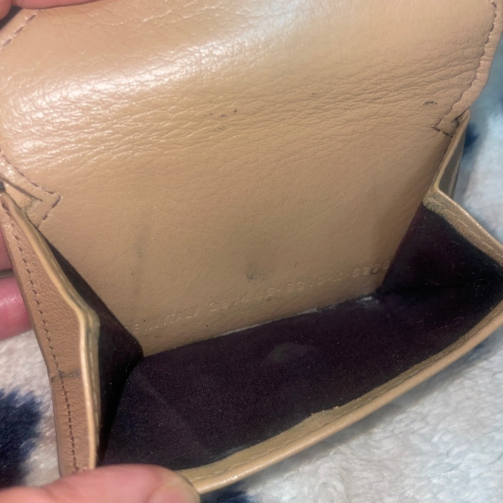Balenciaga Beige Leather Mini Compact Wallet - Picture 10 of 14